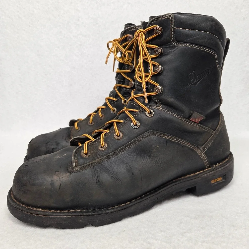 Danner Quarry USA Work Boots Mens 11.5 EE Black Leather Alloy Toe Gore-Tex 17311